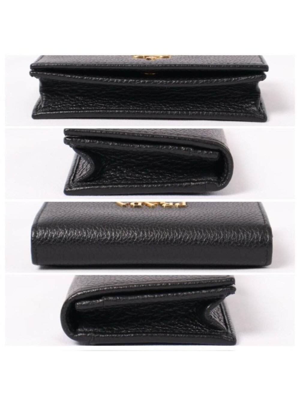 Prada Card Case Metal Logo Black Business Holder - Picture 9 of 10